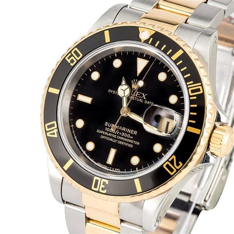 rolex 16613 gold aftermarket black insert|rolex 16613 submariner price.